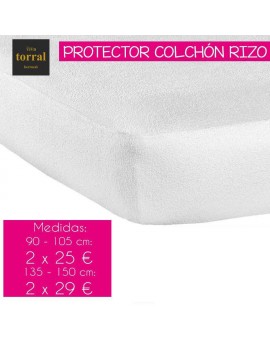 Protector de Colchón Rizo con Cremallera Blanco