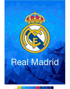 Manta Terciopelo Oficial Real Madrid CF.