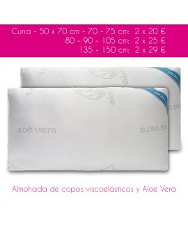 Almohada de doble cara VISCO COPOS de 105 cm